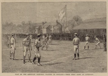Visit of the American Baseball Players to England, their First Game at Liverpool